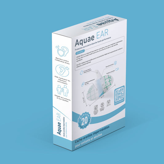 Aquae Ear – emballage du patch étanche anti-eau pour oreille