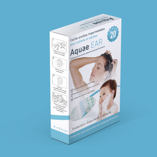 Aquae Ear – patch adhésif waterproof pour protéger l'oreille de l'eau